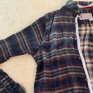 Men’s 32 Bar Blues Plaid Button Down Shirt